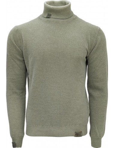 BoB jersey cuello vuelto lana cocida verde militar