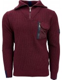 BOB jersey media cremallera granate