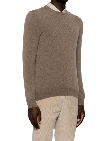 FEDELI jersey lana cuello redondo tacto cashmere marrón 2