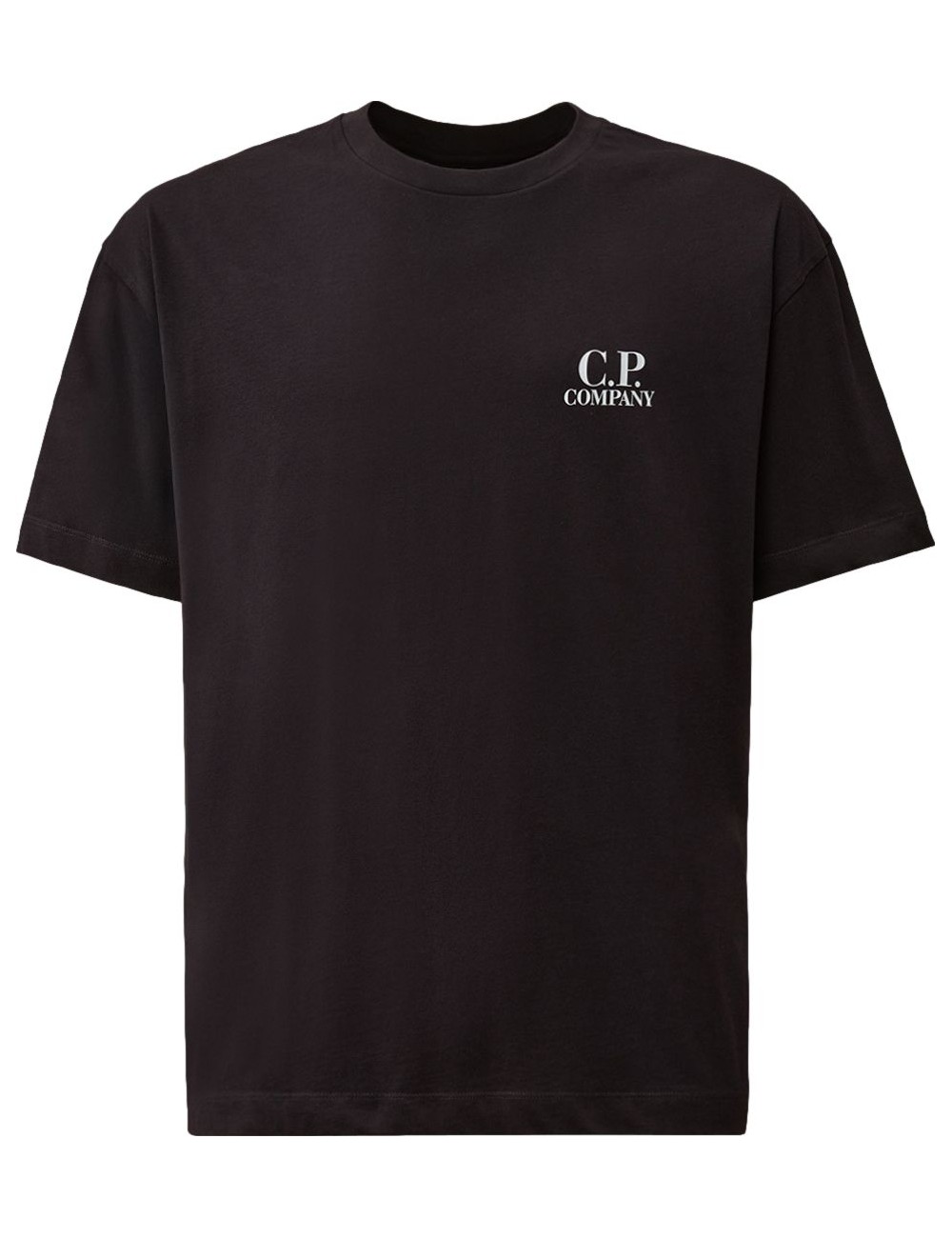 C.P. COMPANY Camiseta manga corta azul marino 30/1 doble logo