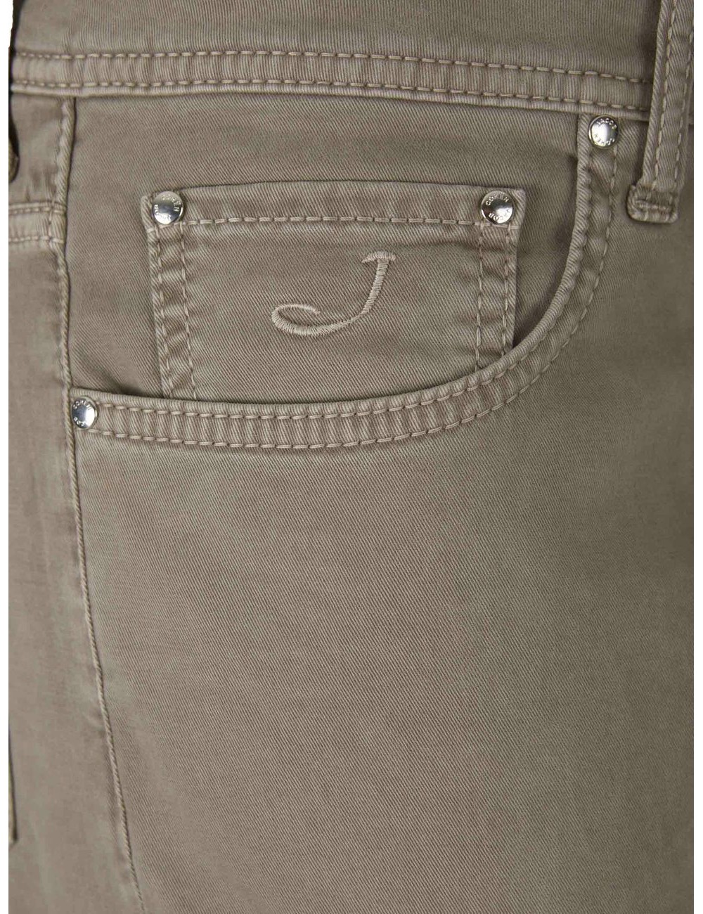 Jacob Cohën vaquero Bard gabardina elástica gris elefante