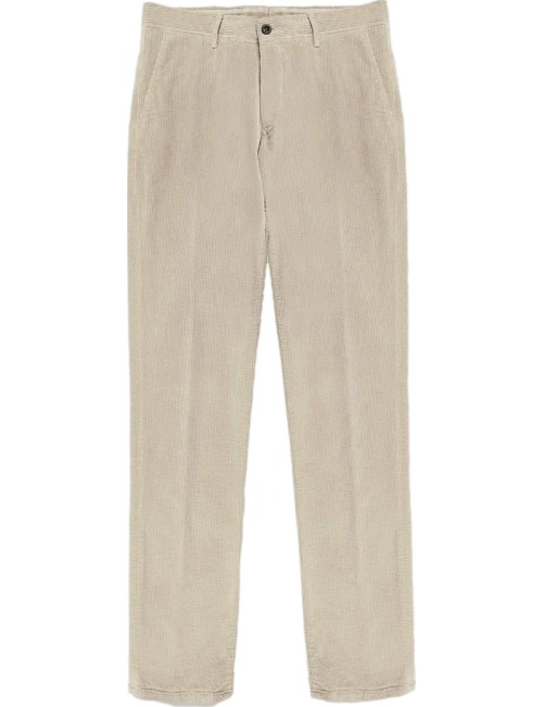 INCOTEX Pantalón Slowear pana blanco roto