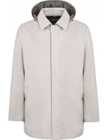 FRADI Gabardina Gordon capucha desmontable gris perla