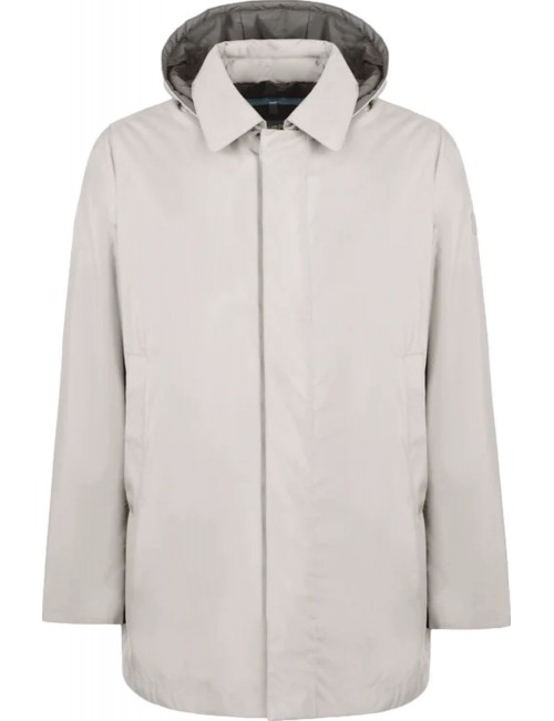 FRADI Gabardina Gordon capucha desmontable gris perla