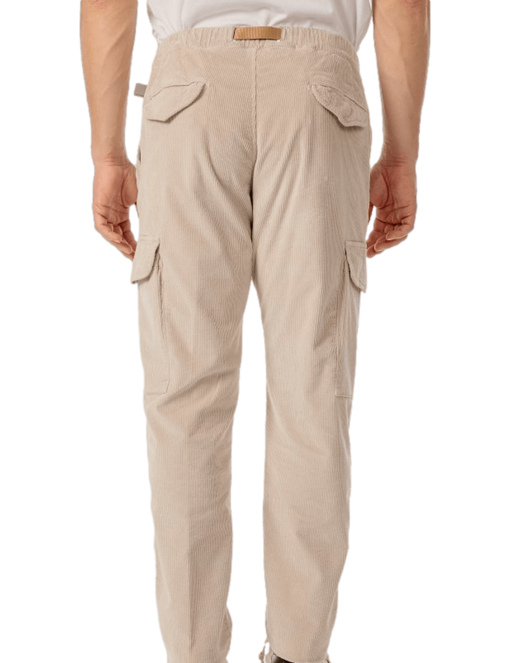 WHITE SAND pantalon cargo Bruce de pana beige claro | Ego Madrid