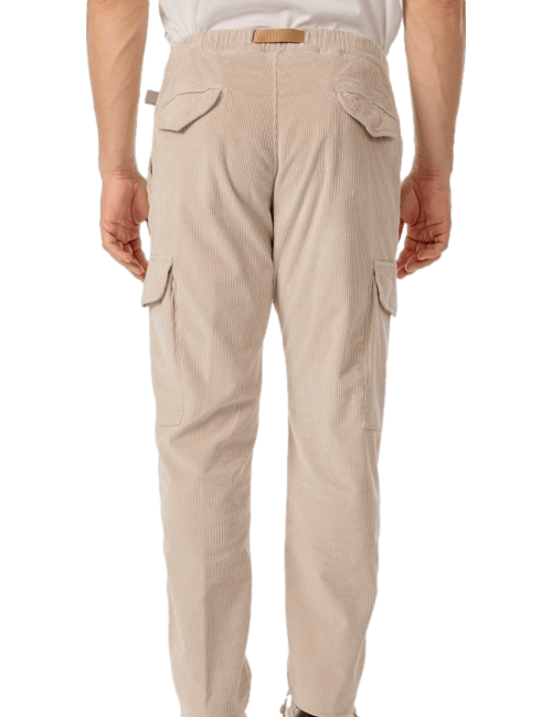 WHITE SAND pantalon cargo Bruce de pana beige claro | Ego Madrid