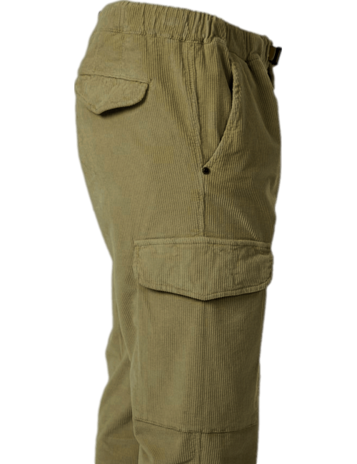 WHITE SAND pantalon cargo Bruce de pana verde caqui | Ego Madrid