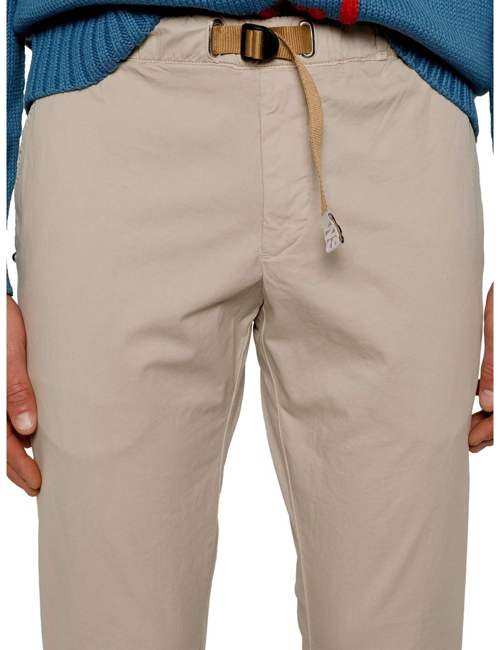 WHITE SAND pantalon Greg gabardina elástica beige  | Ego Madrid
