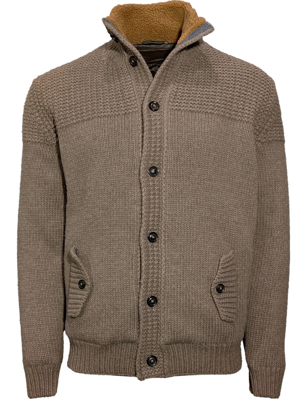 FERRANTE Chaqueta de punto marrón acolchada