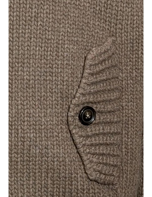 FERRANTE Chaqueta de punto marrón acolchada