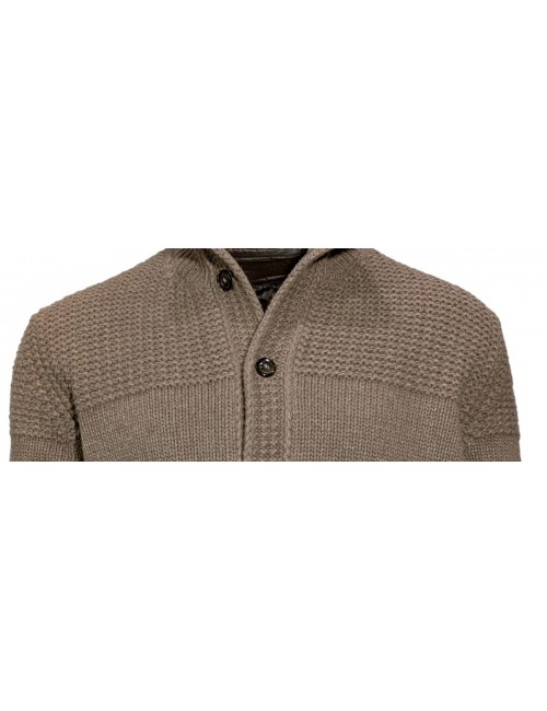 FERRANTE Chaqueta de punto marrón acolchada