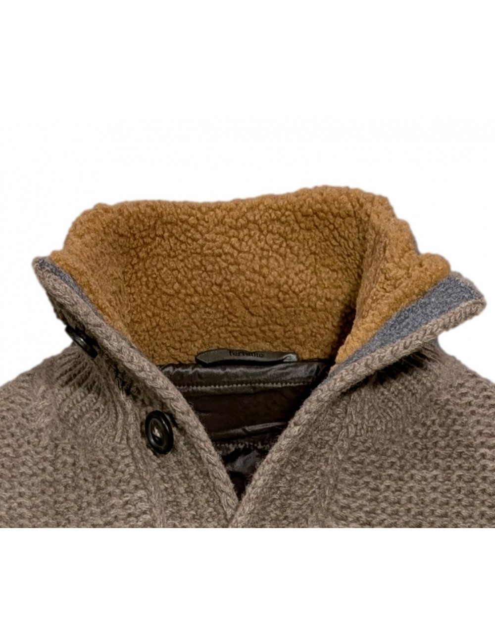 FERRANTE Chaqueta de punto marrón acolchada