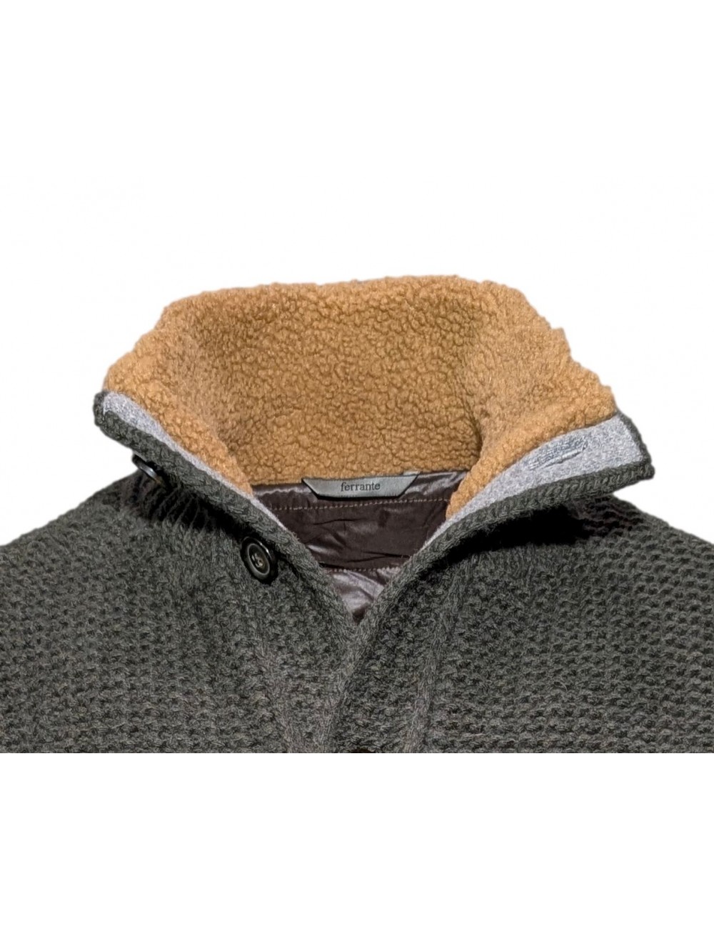 FERRANTE Chaqueta de punto verde acolchada