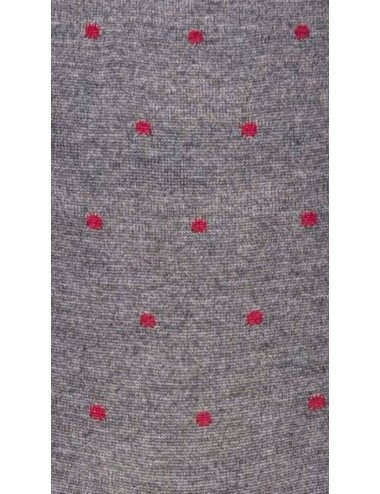 Alto Milano calcetín gris puntos rojos 2