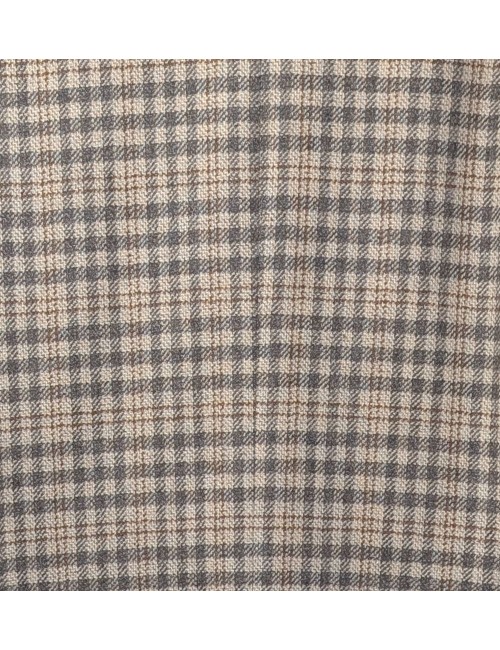ALMIRANTE SEIS L.B.M. Americana Jack de cuadros en lana cashmere gris corte regular