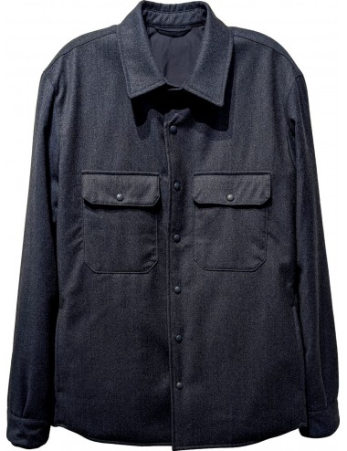 MAZZARELLI Sobrecamisa de lana azul | Almirante Seis Madrid