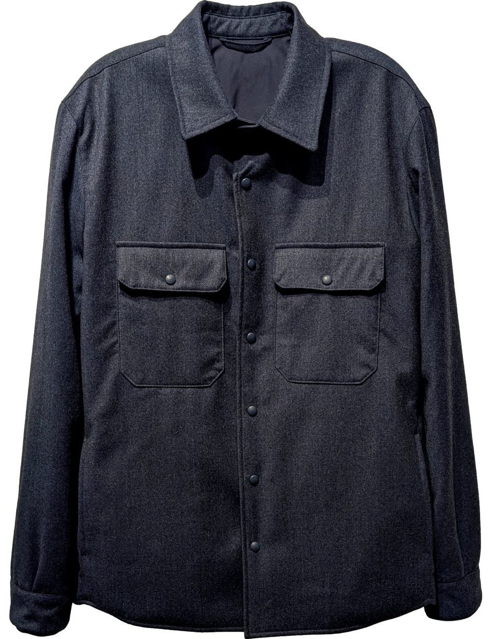 MAZZARELLI Sobrecamisa de lana azul | Almirante Seis Madrid