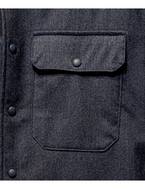 MAZZARELLI Sobrecamisa de lana azul | Almirante Seis Madrid