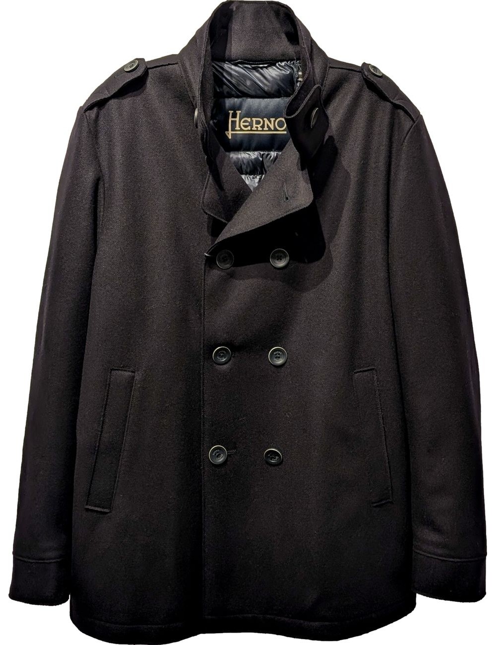 HERNO Peacoat azul marino interior acolchado