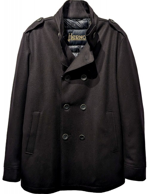 HERNO Peacoat azul marino interior acolchado