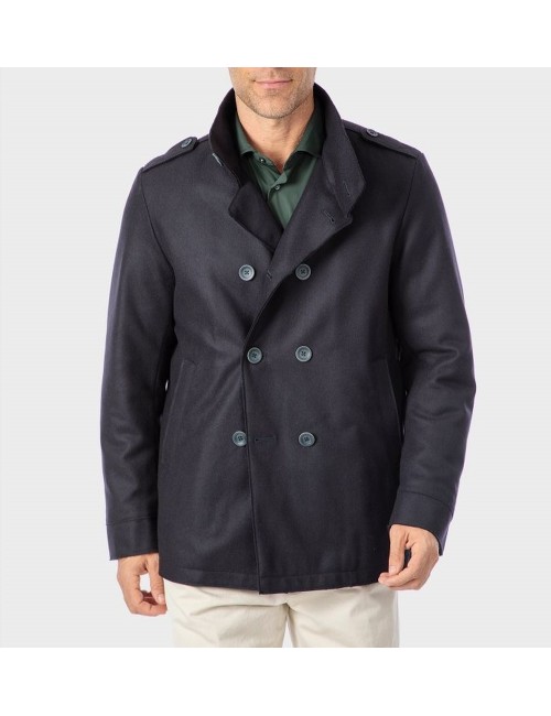 HERNO Peacoat azul marino interior acolchado