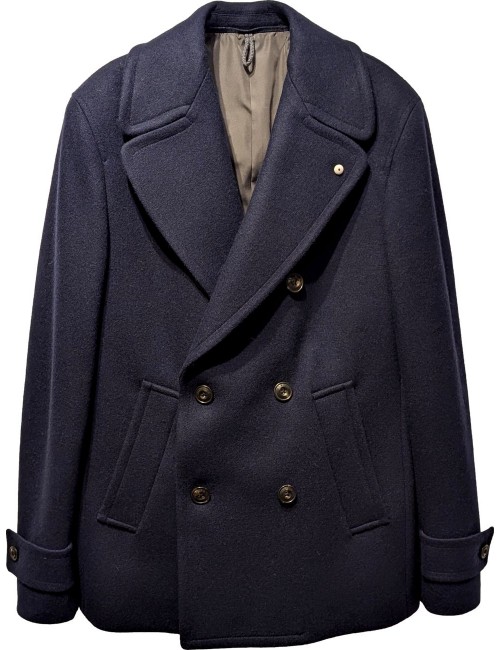 L.B.M. Abrigo chaquetón marinero azul con capucha desmontable