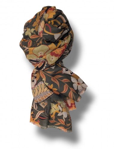 Arcuri Foulard Cric estampado floral verde | Almirante Seis Madrid