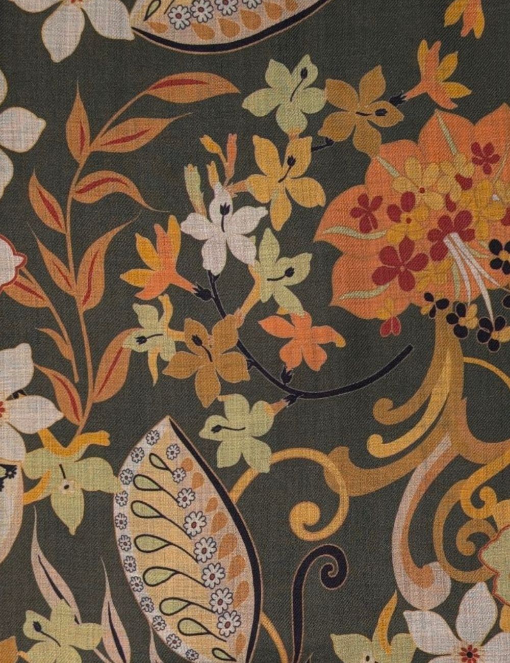 Arcuri Foulard Cric estampado floral verde | Almirante Seis Madrid