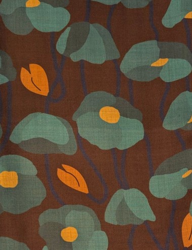 Arcuri Foulard Estampado floral marrón y verde  | Ego Madrid 2