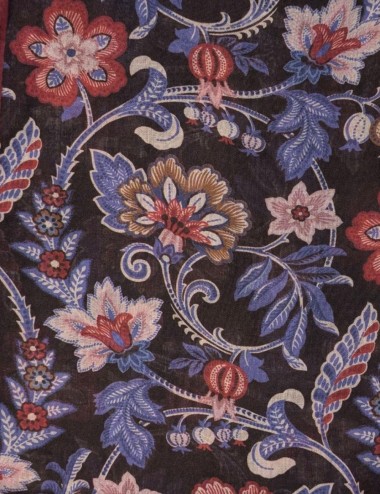 Rosi Foulard Dobbiaco Marrón con estampado floral | Almirante Seis 2
