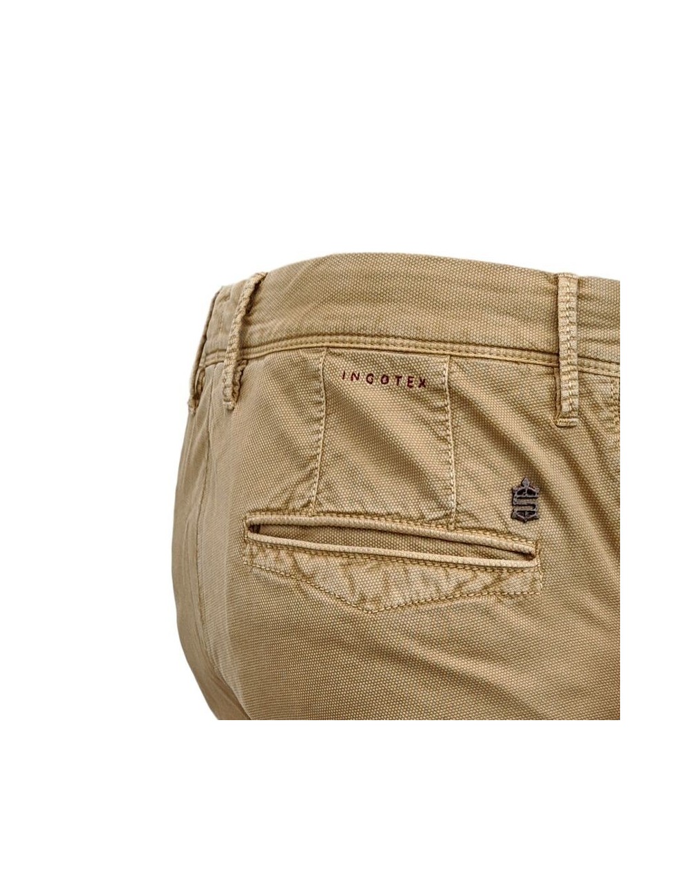 Pantalón slacks Incotex color piedra de algodón lavado en Almirante Seis Madrid