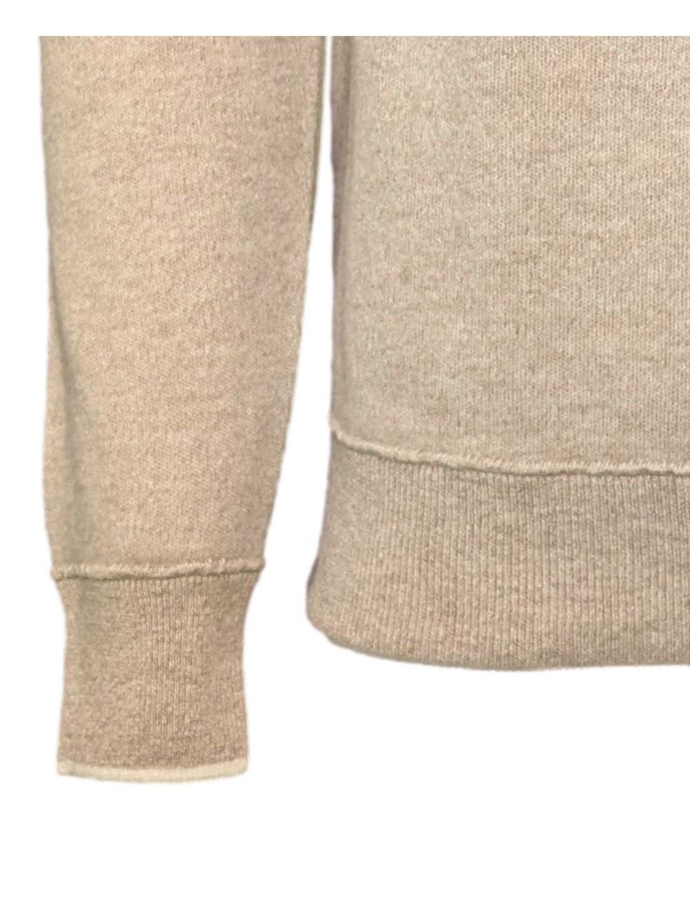MASQ Sudadera beige de punto con capucha