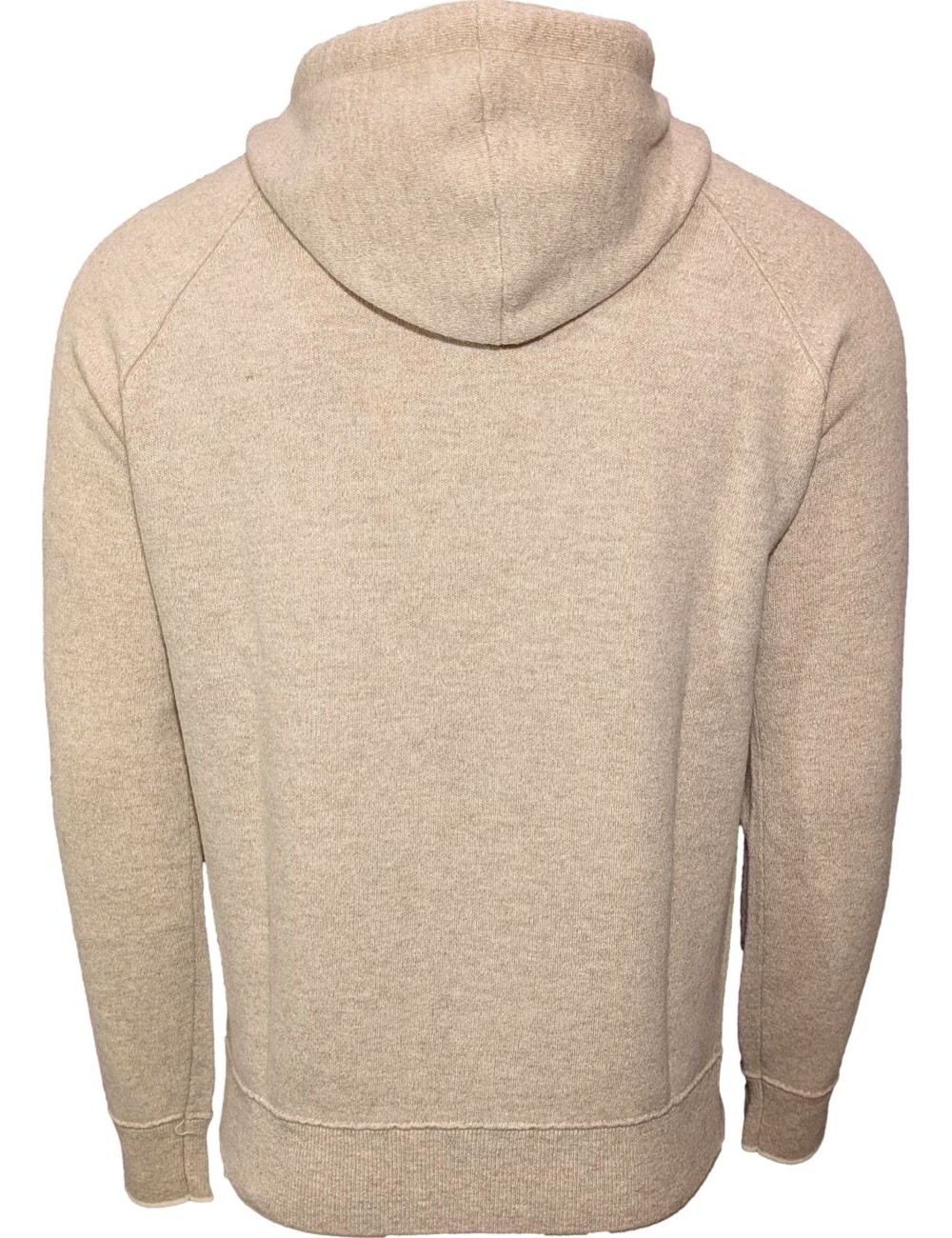 MASQ Sudadera beige de punto con capucha