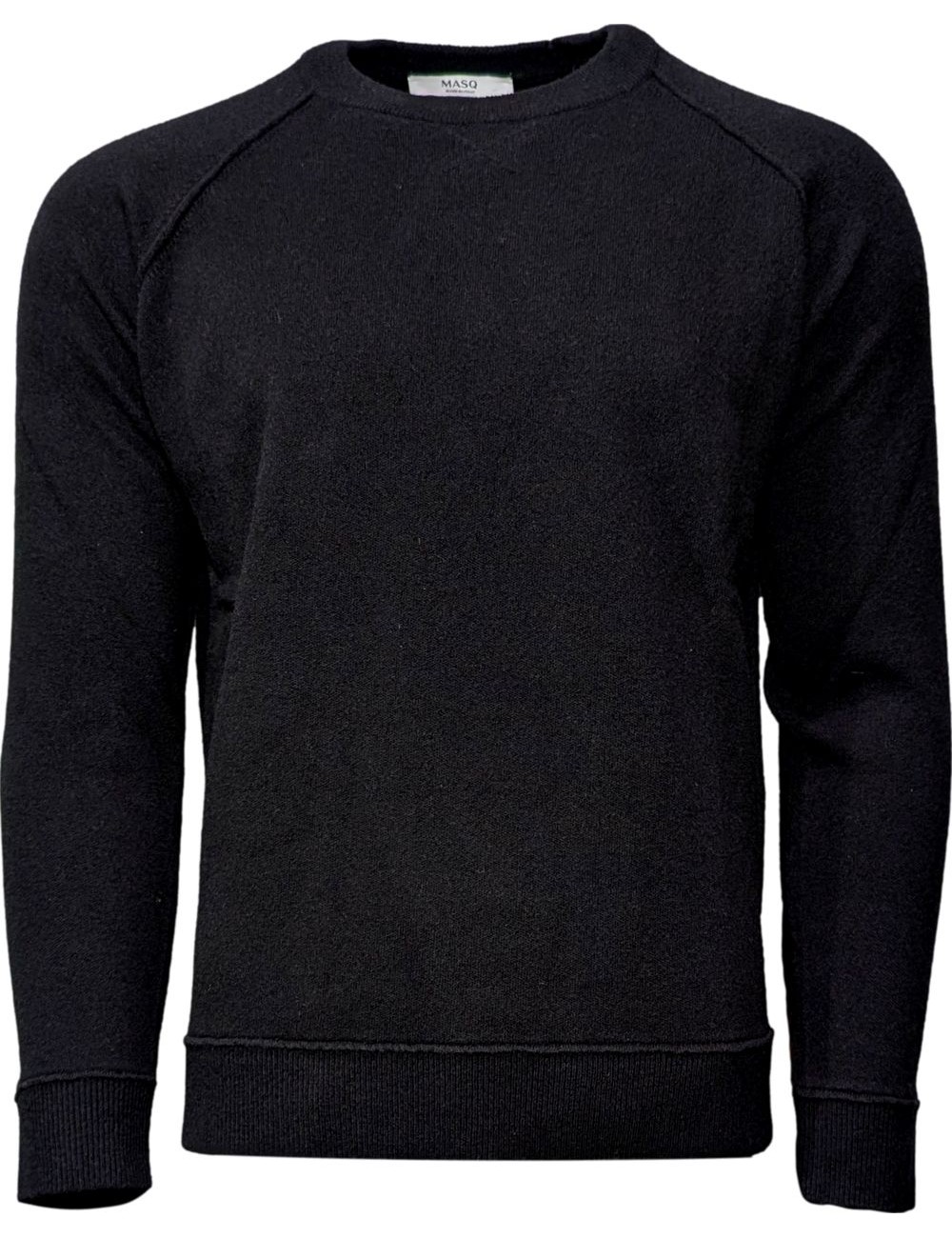 MASQ Sudadera de punto en cuello redondo color negro | Ego Madrid