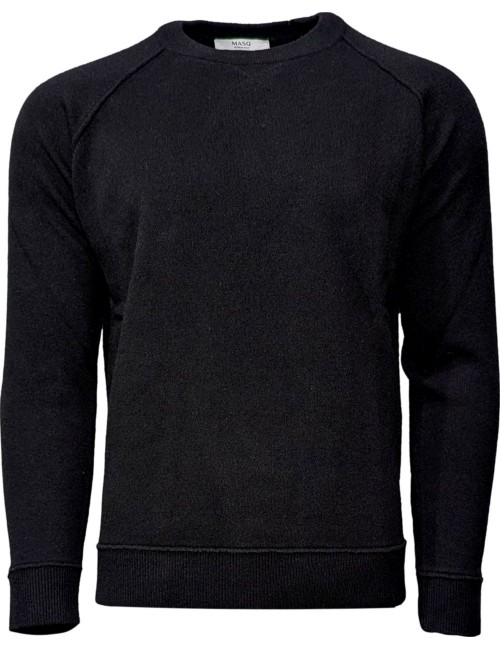 MASQ Sudadera de punto en cuello redondo color negro | Ego Madrid