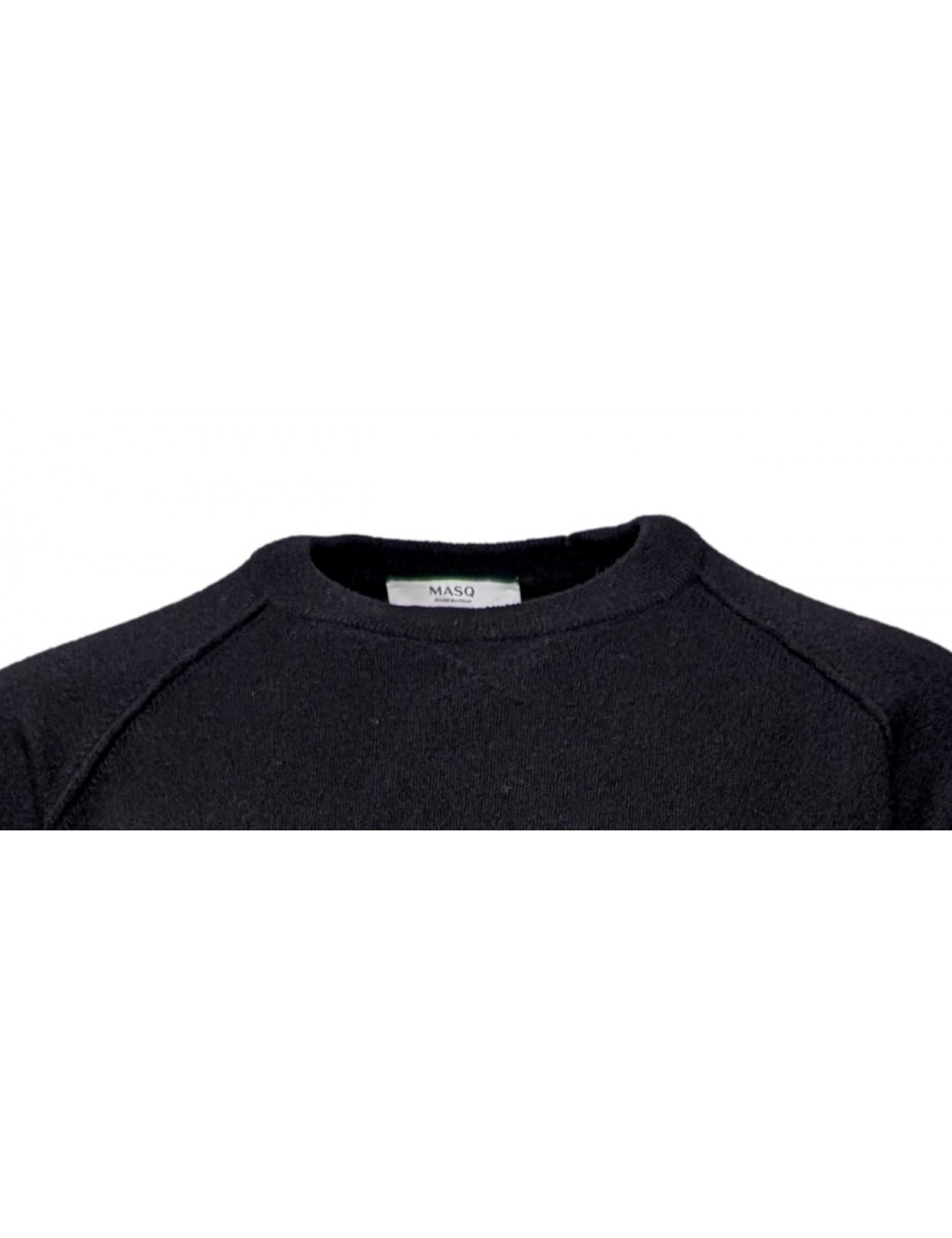 MASQ Sudadera de punto en cuello redondo color negro | Ego Madrid