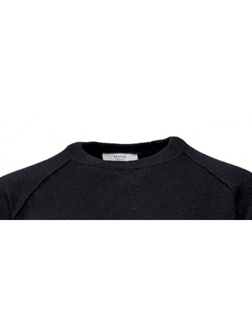 MASQ Sudadera de punto en cuello redondo color negro | Ego Madrid