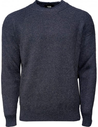 MASQ Jersey azul oversize cuello redondo azul tormenta