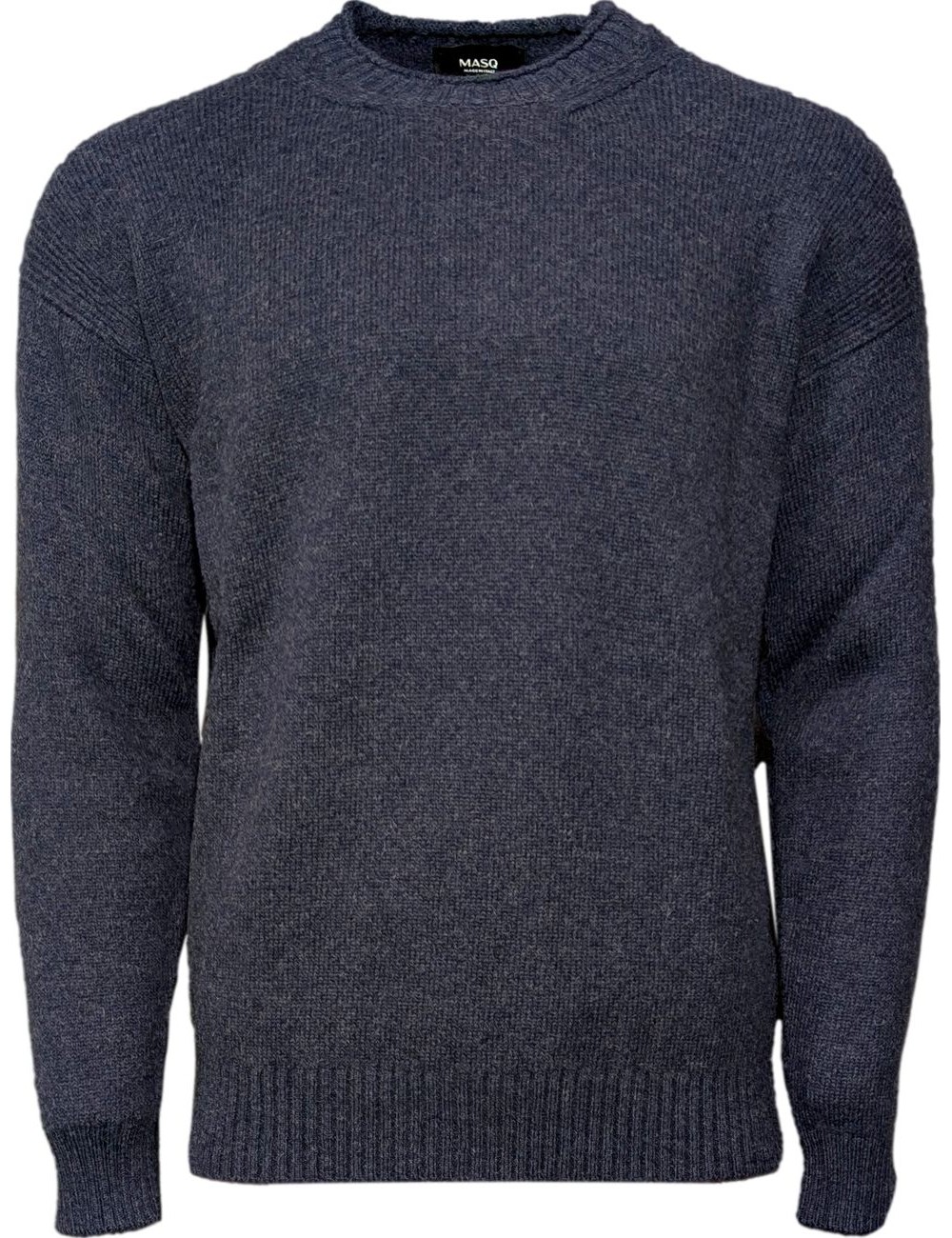 MASQ Jersey azul oversize cuello redondo azul tormenta