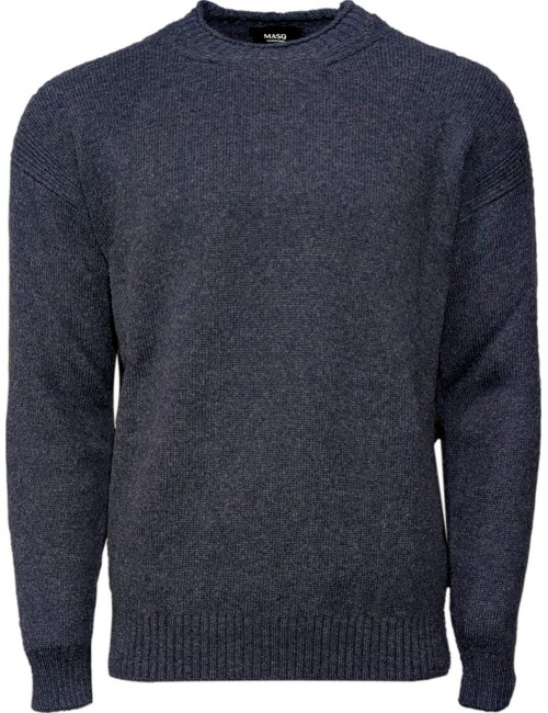 MASQ Jersey azul oversize cuello redondo azul tormenta