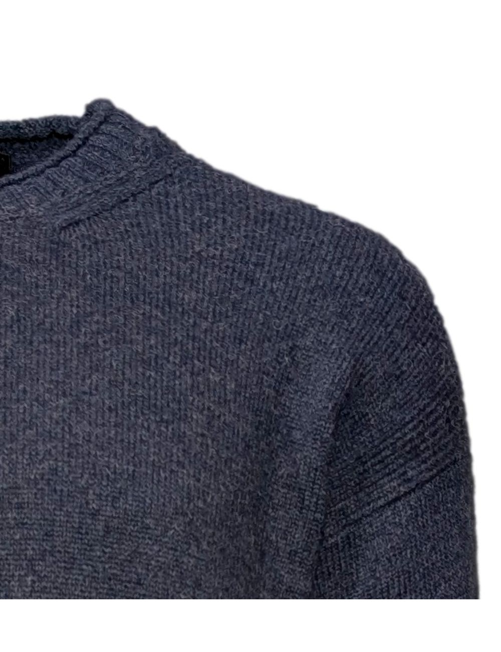 MASQ Jersey azul oversize cuello redondo azul tormenta