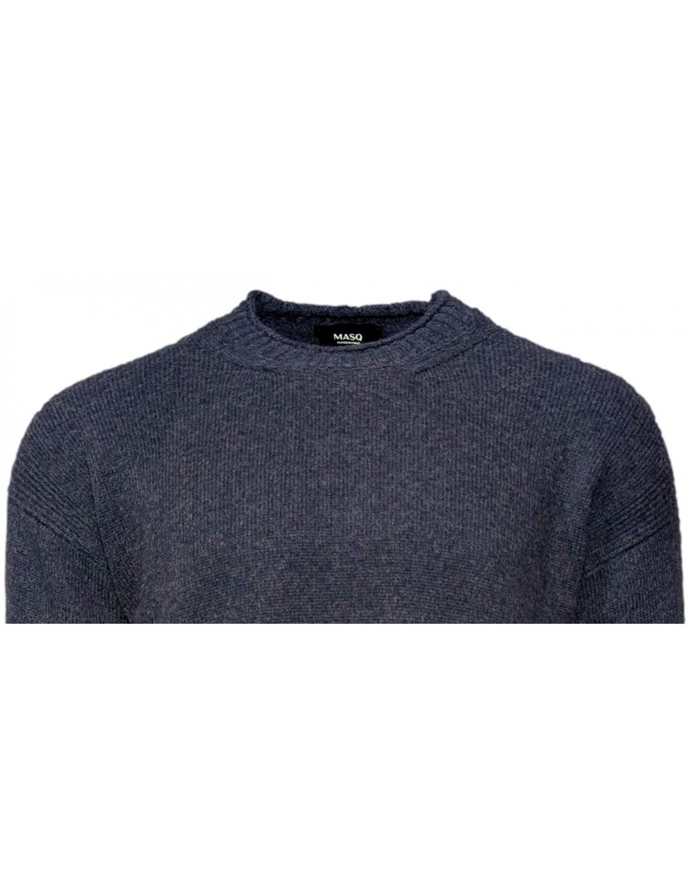 MASQ Jersey azul oversize cuello redondo azul tormenta