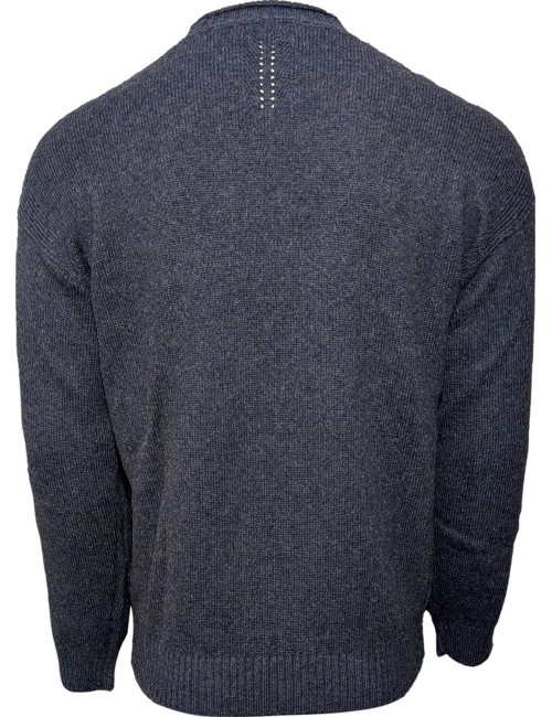 MASQ Jersey azul oversize cuello redondo azul tormenta