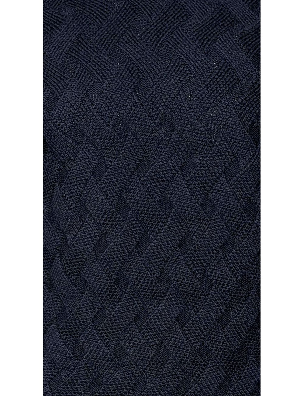 AROVESCIO Jersey sin costuras cuello alto Iris Cable azul marino