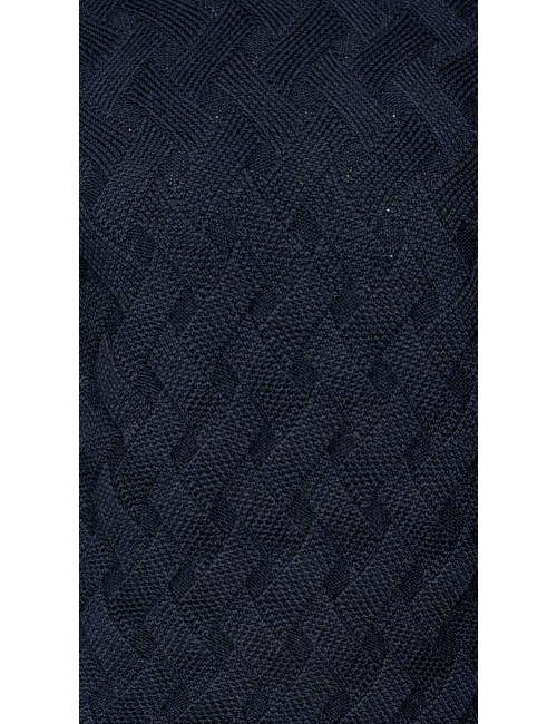AROVESCIO Jersey sin costuras cuello alto Iris Cable azul marino