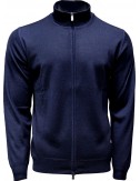 Fedeli cardigan Favonio con cremallera azul océano