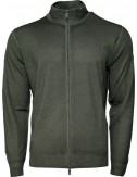 Fedeli cardigan Favonio con cremallera verde