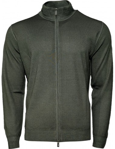 Fedeli cardigan Favonio con cremallera verde