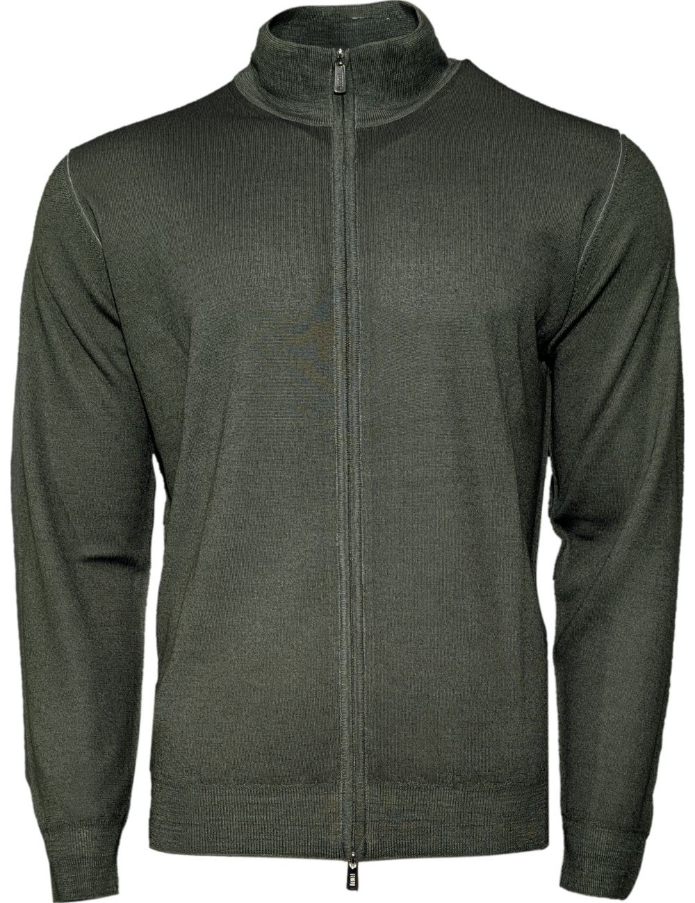 Fedeli cardigan Favonio con cremallera verde