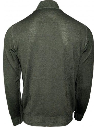 Fedeli cardigan Favonio con cremallera verde 2